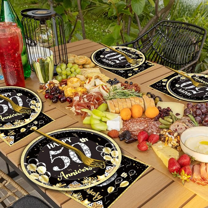 50 Guests 50th Anniversary Plates Napkins Party Supplies Employee Career - Image 6