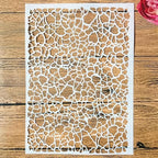 TIAMECH A4 Reusable Crackle Texture Stencil by TIAMECH