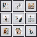 Sheffield Home 9 Piece Gallery Wall Frame Set, 12x12 in. Matted to 8x8 in. by SheffieldHome