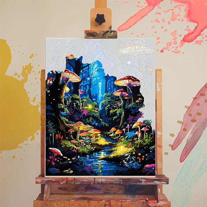 xackcme Mushroom Paint by Numbers - Image 3