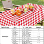 Smiry Rectangle Table Cloth, Waterproof Vinyl Tablecloth - Image 7