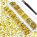 2000 Pcs Lemon Yellow Crystal Rhinestones Bulk by TecUnite