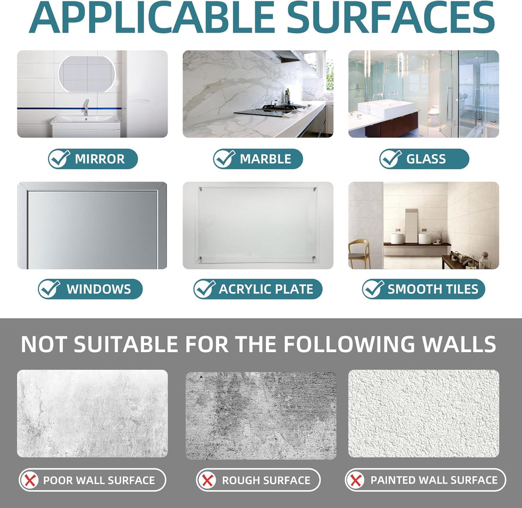 Antimbee Suction Hooks, 5 Pack Clear Hanger, Removable Small Suction Cups for Shower, Bathroom, Glass, Door, Windows, Kitchen - Up to 11 lbs on Smooth Surface - 2 Hooks Design (Transparent Blue)