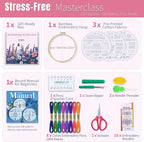 ETSPIL Beginner Embroidery Kit for Adults, No-Wash Finish, 4K Video | - Image 3