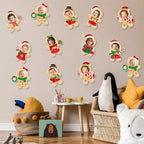 54Pcs Christmas DIY Paper Cutouts, Christmas Gingerbread Man Cut Outs Bulletin - Image 7