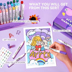 Arrtx Acrylic Markers 30A, Brush Tip Acrylic Paint Pens Markers - Image 6