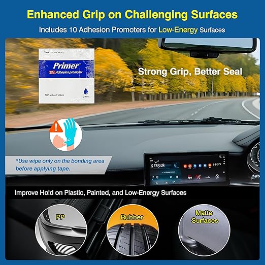 Tapsi Double Sided Tape Heavy Duty, 2 Rolls Automotive Foam Mounting Tape 0.4in - Image 3