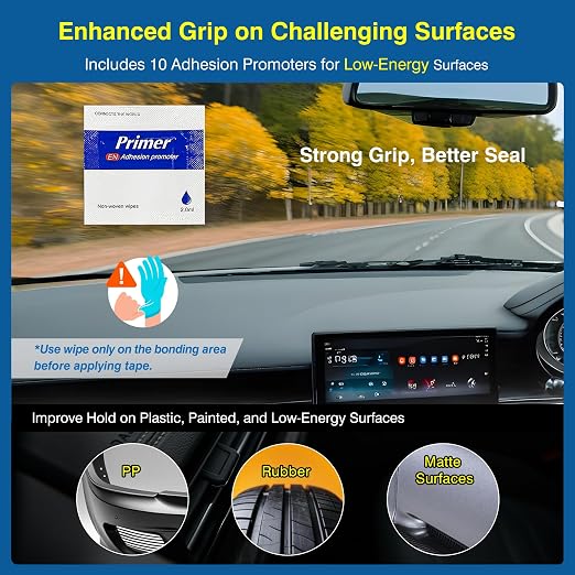 Tapsi Double Sided Tape Heavy Duty, Automotive-Grade Foam Mounting Tape 0.4in x - Image 3