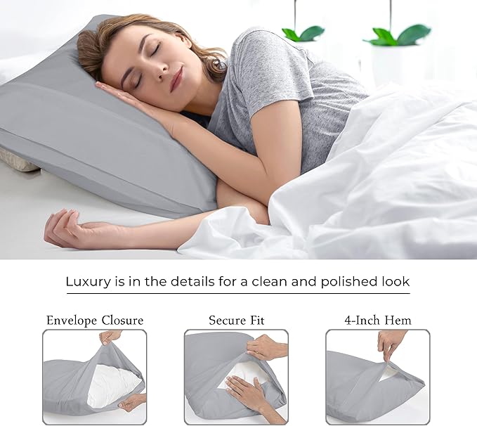 Royale Linens Queen Pillowcase Set of 2 - Image 7