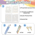 Hutarosl 4 Pack Paint by Numbers Kit - Image 5