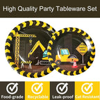 96pcs Construction Birthday Party Supplies Construction Theme Paper Plates and - Image 4