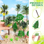 Skylety 35 Pcs Model Trees 6.3-1.2 Inch Mixed Miniature Trees Diorama Supplies - Image 3