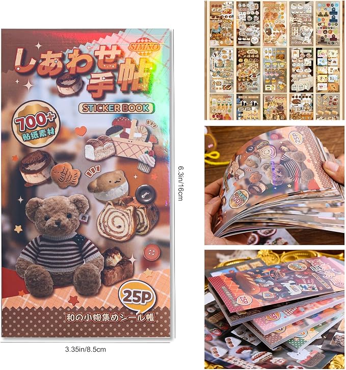 Girl's Japanese Retro Sticker Book, 700+ Kawaii Old Showa Style Embroidered - Image 2