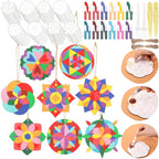 Weekgrat 48 Pcs 4 Inch Sand Painting Mandala Coloring Craft Kits Animal Wooden by Weekgrat