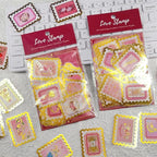 50 Pieces of Gold-Embossed Cartoon Love Stamp Stickers, Suitable - Image 7