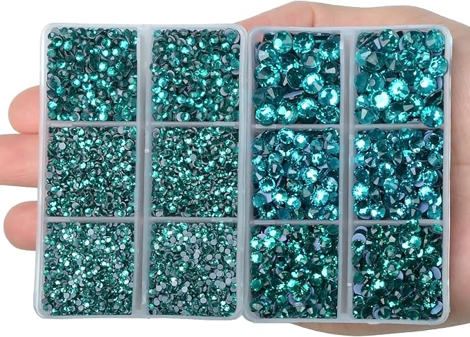 10000Pcs 2-Boxes Mixed Size Hot Fix Round Crystals Gems Glass Stones Hotfix - Image 4