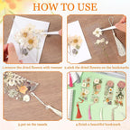 20 Sets Dried Flower Bookmark Making Kit Transparent Bookmark DIY Projects - Image 4