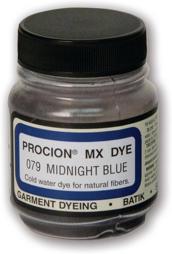 Jacquard Procion MX Tie Dye Powder Midnight Blue, 2/3 Ounce Jar by Jacquard