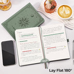 EMSHOI Lined Journal Notebook, 320 Numbered Pages, A5 Size | Leather Hardcover - Image 2