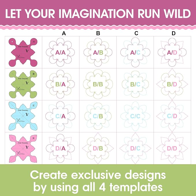 Petal Quilting Templates Set of 4 - Image 4