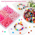 300Pcs Silicone Beads 9mm Mix Color, Bulk Silicone Beads 9mm - Image 5