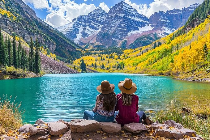 Autumn Mountain Lake Puzzles for Adults 1000 Pieces, Challenging Jigsaw Puzzles by FLYHOUR