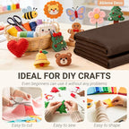 Brown Felt Fabric Sheets 18" x 18" 1.6mm Soft Felt, Dark Brown | Soft Precut - Image 4