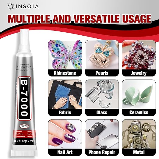 16 PCS 15ml B7000 Rhinestone Glue Clear – Super Glues - Image 4