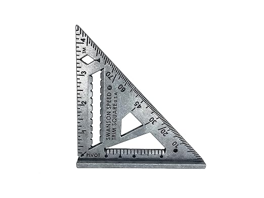 Swanson 4 1/2" Trim Speed Square | Made in the USA aluminum alloy rafter square by SwansonTool
