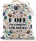JNIAP Rock Collector Tote Bag Rock Lover Gift Geologist Gift F Off I'm Looking by JNIAP