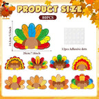 gisgfim 80Pcs Fall Decorations Bulletin Board Thanksgiving Turkey Paper - Image 2