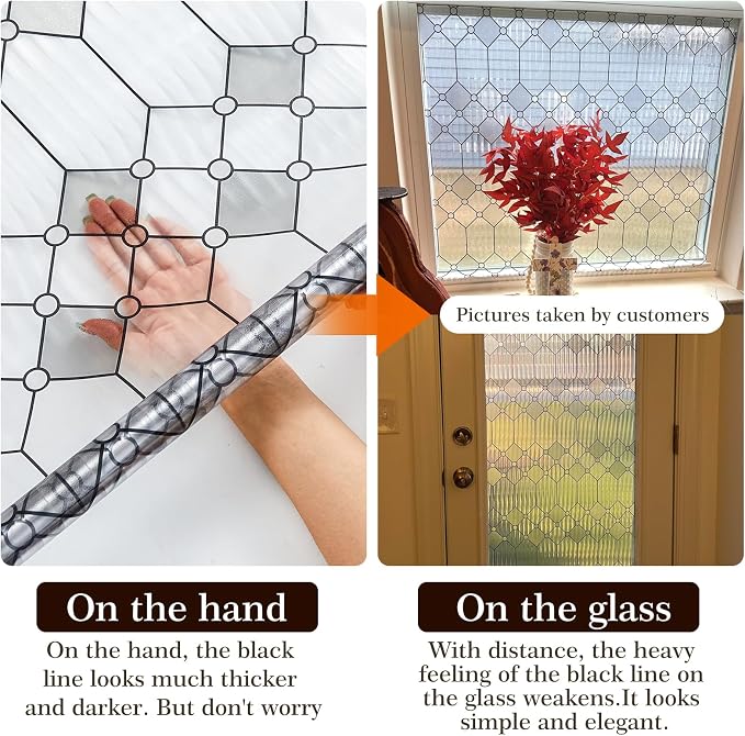 SUNBABY Reeded Glass Window Privacy Film, Frosted Glass Window Film - Image 4