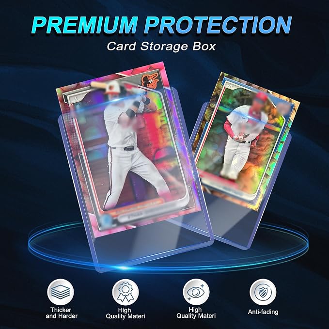 400 Card Sleeves, Baseball Card Sleeves, Hard Plastic Card Holder - Image 3