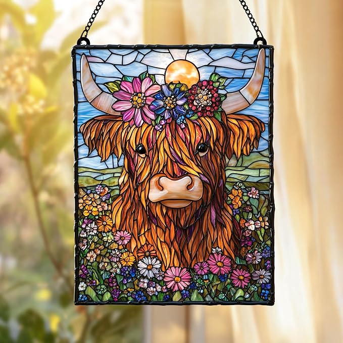 Highland Cow Acrylic Suncatcher - Image 3