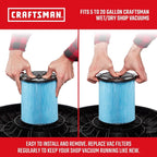 CRAFTSMAN CMXZVBE38776 Genuine 5-20 Gal. Fine Dust Wet Dry Vacuum Filter - Image 3