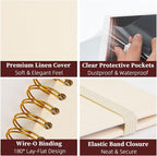 8.5x11 Inch Scrapbook Photo Album, Linen Cover DIY Scrapbooks - Image 6