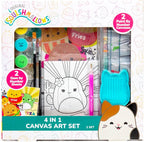 Squishmallows Original 4-in-1 Canvas Art Set, Paint by Numbers & Gem Art Crafts by Squishmallows
