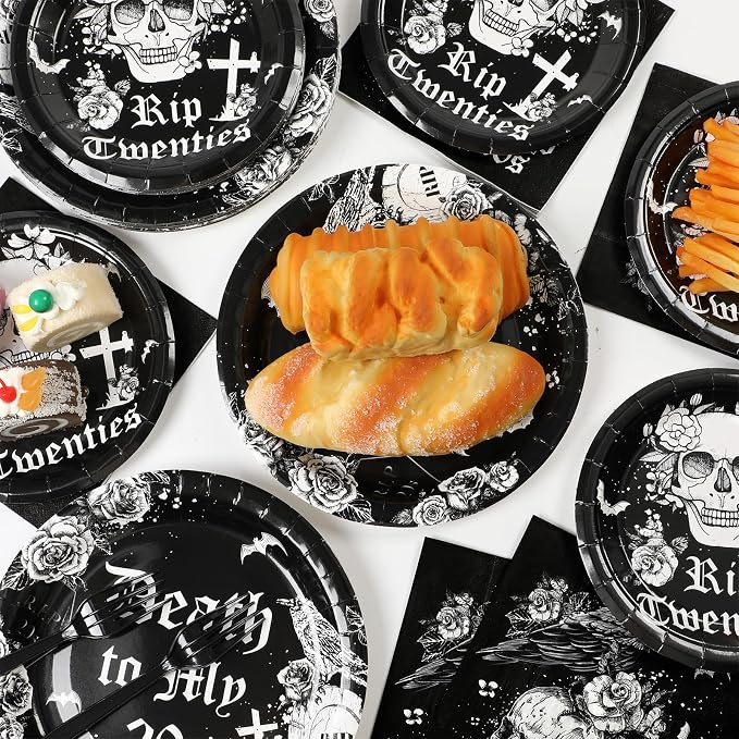 50 Guests 30th Birthday Plates and Napkins Party Supplies Death to My 20s Party - Image 5