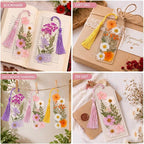 Fuyoooo 61 Pcs Pressed Flowers Bookmark Making Kit, DIY Bookmark Laminating - Image 5