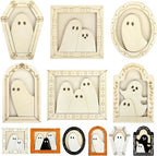 12 Sets Halloween Crafts Kit, Wood Ghost DIY Frames Decoration, Unfinished by PAIVSUN