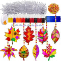 AUEKIV Suncatcher Kit 32 Sets Fall Leaf Suncatchers Window Art Paint Sun by AUEKIV