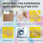 HTVRONT Glitter HTV Vinyl Roll - Image 3