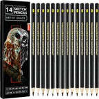 Luwans Drawing Pencils Set of 14 Sketch Pencils by Luwans