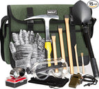 INCLY 15 PCS Geology Rock Pick Hammer Kit, 32oz Hammer & 3 PCS Digging Chisels by INCLY