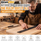 GRENPRO Combination Speed T-Square Ruler Angle Finder Woodworking Tools | - Image 2
