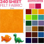 Moukeren 240 Pcs 12 x 12 Inch Felt Sheets Bulk - Image 3