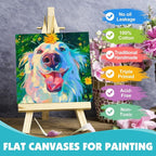 ESRICH Canvas for Painting, 24 Pack Square Canvas Boards for Painting 8x8 - Image 3
