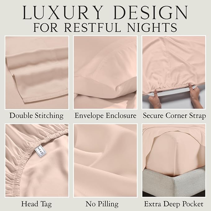 Karissa Mae Cooling Bamboo Viscose Standard Size Pillowcase Set | 100% - Image 3