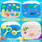 Mikiwon Ocean Sensory Bin, Sandbox Play Sand Art Kit - Image 6