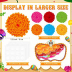 Taobary 24 Pcs 7.09'' Fiesta Flower Cutouts Classroom Bulletin Board - Image 5